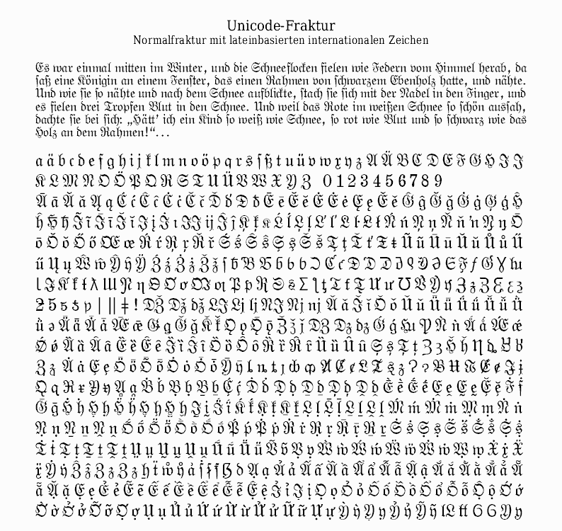 Unicode-Fraktur