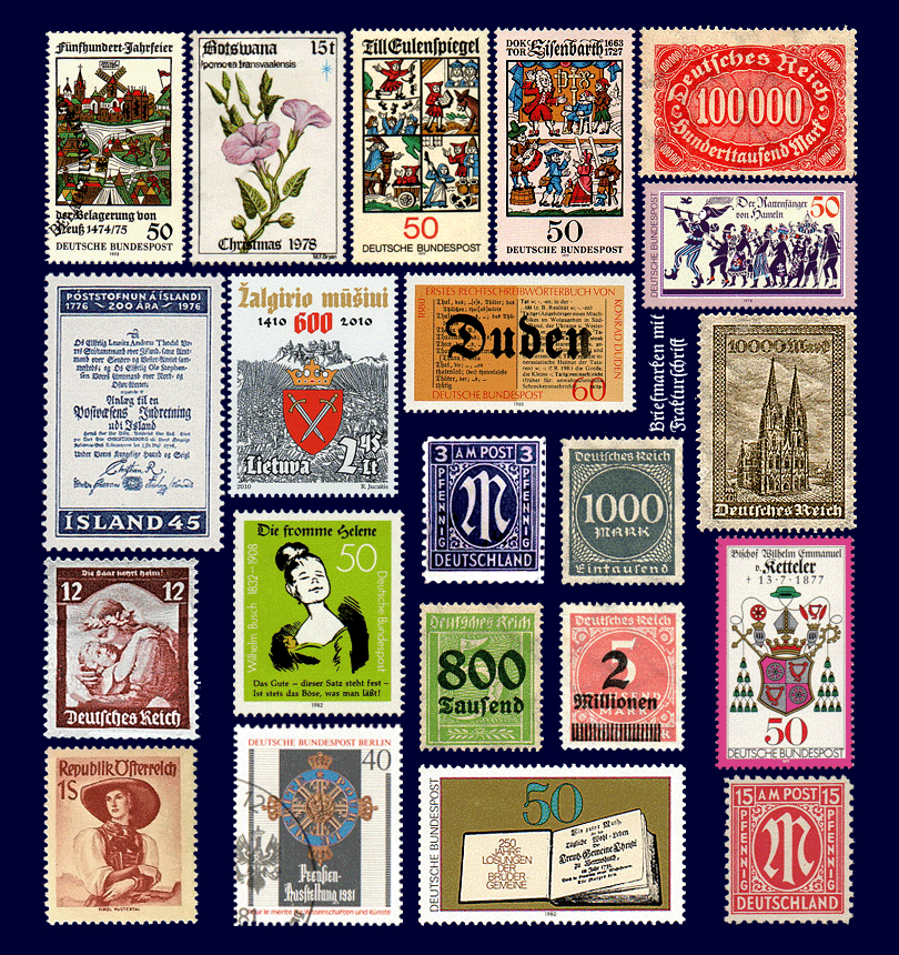 Frakturbriefmarken