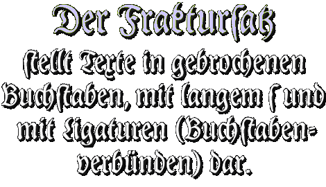 Der Fraktursatz